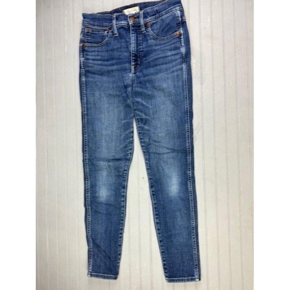 Madewell Size 27 Womens Jeans 10" High Rise Skinny Stretch Med Wash